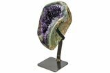 Amethyst Geode With Metal Stand - Uruguay #152362-2